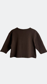 Dark Coffee Long Sleeve Top