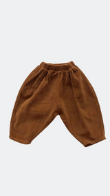 Wide Leg Corduroy Brown Trousers