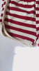 Ribbed Striped Tank & Shorts Set – Red & Cream